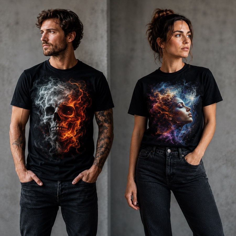 T-shirt ontwerpen met AI 7 zwart t-shirt ontwerpen