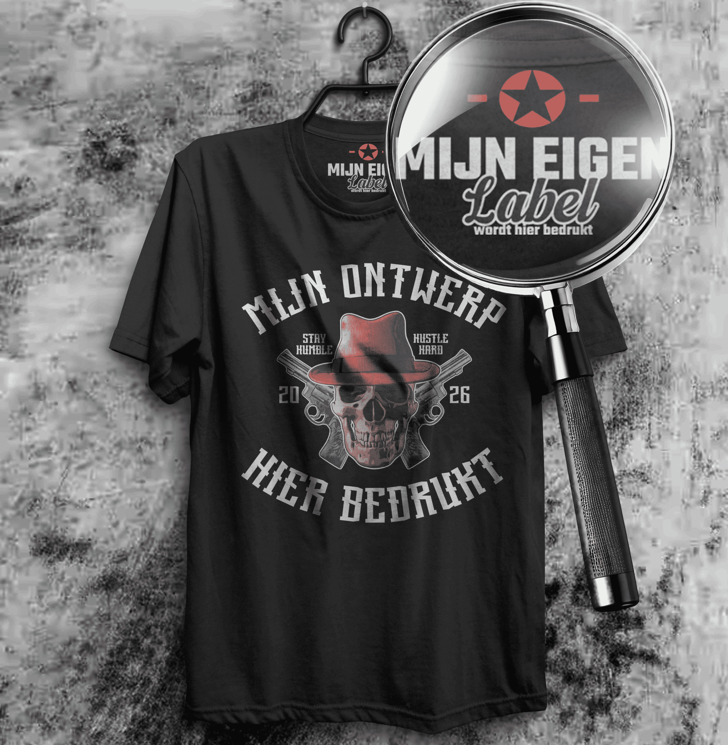 Eigen label T-shirt 3 t-shirt met eigen label bedrukken heren XXL
